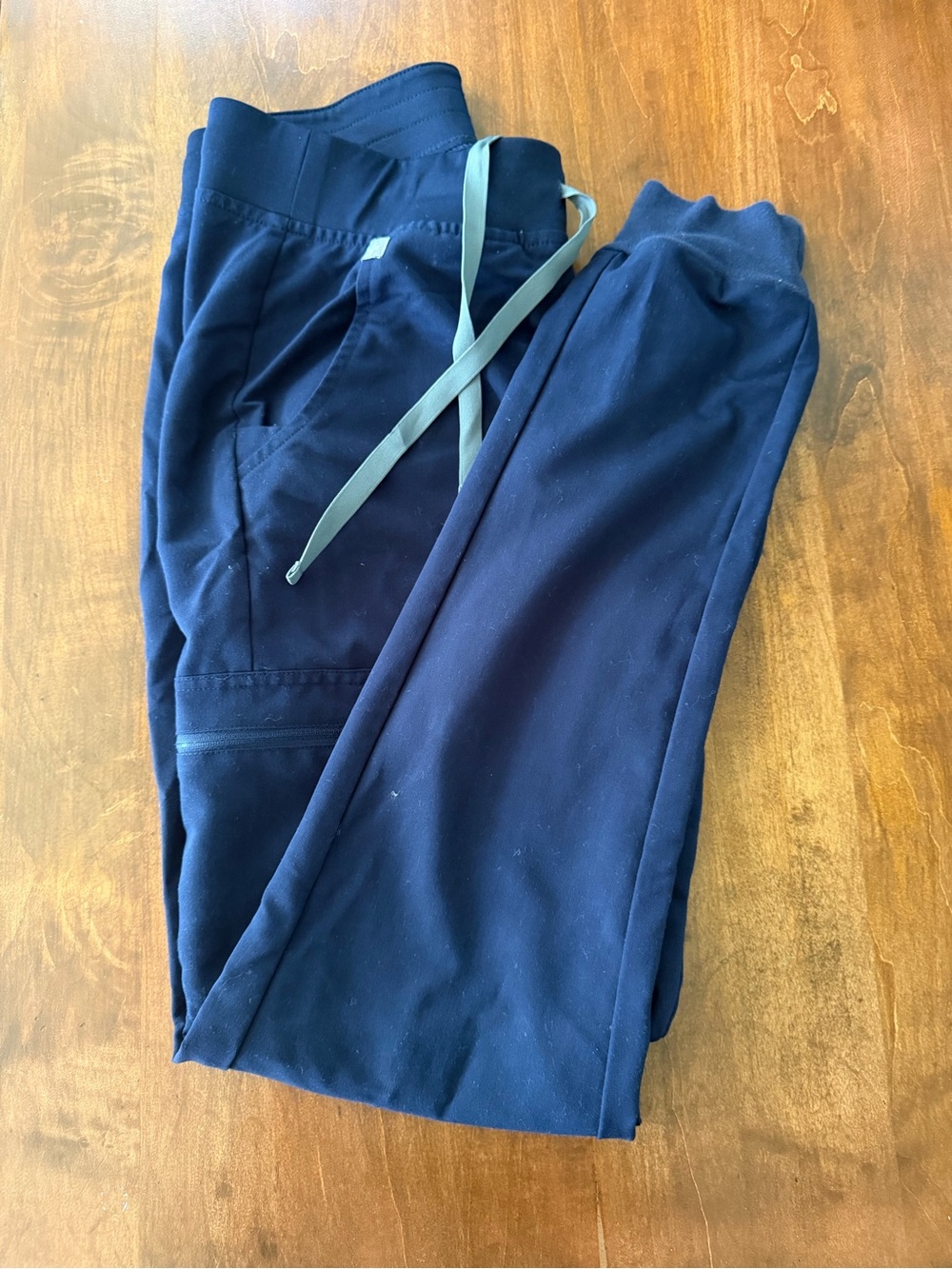 TALL/LONG SMALL Figs Navy high-rise Drawstring Jogger Pants